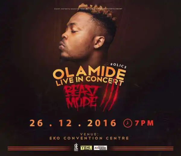 Olamide; Rapper announces third edition of live concert " OLIC 3"